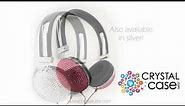 Hot Pink Crystal Rhinestone Bling Dj Over-ear Headphones