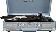 Crosley CR8005F-TN Cruiser Plus Vintage 3-Speed Bluetooth in/Out Suitcase Vinyl Record Player Turntable, Tourmaline