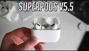 Best AirPods Pro Super Copy! Superpods v5.5 - REAL ANC & Spatial Audio Head Tracking! 85% ANC Level!