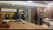 Fight in the office, celebration gone wrong