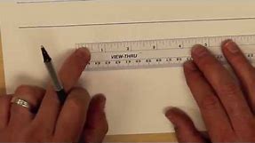 Drawing Tutorial - Using a Ruler