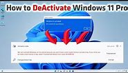 How to Deactivate Windows 11 Product Key - Removing Product Key
