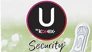 U by Kotex Security Maxi Feminine Pads, Regular Absorbency, Unscented, 24 Count