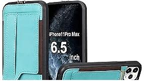 iPhone 11 Pro Max Wallet Case, TOOVREN Leather PU with Card Holder, Stand, Detachable Lanyard Strap - 6.5 Inch 2019