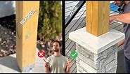 How to UPGRADE Boring Wood Posts (Genstone Pillar / Column Wrap Installation - Easy & DIY Friendly!)