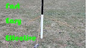How to set up any fiberglass telescoping mast fast and easy
