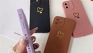 iPhone 12 Case for Women Cute, Side&Back Plated Love Heart