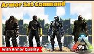Spawn Armor Set ( Flak , Hazard to Tek Ascendant ) Command in ARK Survival Evolved