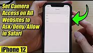 iPhone 12: How to Set Camera Access on All Websites to Ask/Deny/Allow in Safari Internet Browser
