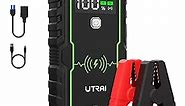 UTRAI 1-Pro Jump Starter,3600A Peak 27000mAh Jump Starter Battery Pack, 12V Jump Box for Car Battery up to All Gas or 8.5L Diesel Engine with 10w Wireless Charger/USB QC 3.0/LED Flashlight