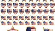 Batiyeer 120 Pcs American Flag Lapel Pins USA Badge Star Flag Waving Lapel Pins Bulk Patriotic United States Heart Enamel Pin for Men Hat Suit Jacket Veterans Day Independence Day, 3 Styles