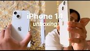 unboxing iPhone 14 starlight (256gb) ✨ | camera test & set-up