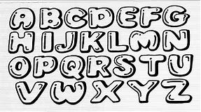bubble letters - how to draw graffiti bubble letters a-z | write bubble letters