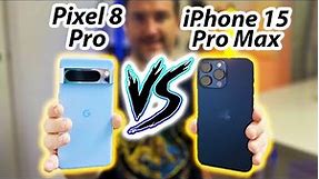iPhone 15 Pro Max VS Pixel 8 Pro REVIEW - CAMERA TEST, BENCHMARKS & BATTERY LIFE!
