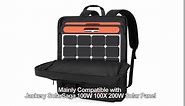 Solar Panel Storage Bag, Travel Solar Panel Backpack Compatible with Jackery SolarSaga 100W 100X 200W, Padded Solar Panel Carrying Case for 2 Panels, Portable Solar Panel Carrier with Pockets