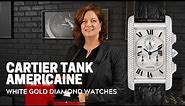 Cartier Tank Americaine White Gold Diamond Watches | SwissWatchExpo