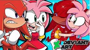 AMY CHEATS ON SONIC?! - Knuckles & Amy VS DeviantArt - (FT Tails)