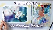 Oil Painting Tutorial For Beginners | How to Paint Blossoms & Blurry Backgrounds