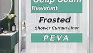 AmazerBath Shower Liner, 72x78 Plastic Frosted Shower Curtain Liner, PEVA Cute Shower Curtain Liner, Vinyl Waterproof Shower Curtain Liner with 3 Magnets, Lightweight Shower Curtains for Bathroom