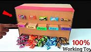 How to Make Chocolate Vending machine From Cardboard | Cardboard candy dispenser