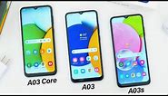 Samsung A03 Core vs A03 vs A03s Comparison! What's The Difference?
