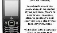 Unlock ZTE F102 - SIM Network Unlock PIN