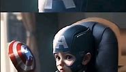 Baby captain america playing computer #marvel #avengers #marvelstudios #spiderman #superman #thanos