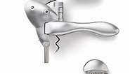 Rabbit Original Lever Corkscrew Wine Opener with Foil Cutter and Extra Spiral (Silver)