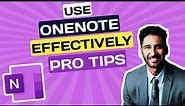 How to Use OneNote Effectively