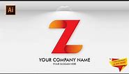 Letter Z Logo Design | Illustrator Tutorial | How to make logo design in Adobe Illustrator CC