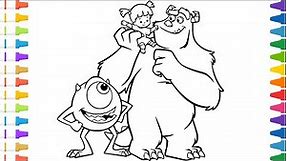 Monsters Coloring Page | Coloring Boo, Sulley & Mike Monsters, Inc.