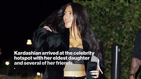 Kim Kardashian rocks fur maxi skirt and matching $13K coat for dinner