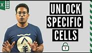 How to Unlock Specific Cells in a Protected Sheet in Excel | Unlock Scrollbar, Checkbox, Drop-Downs