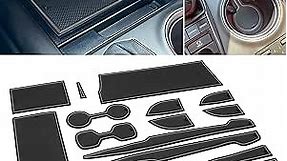 REMOCH for Toyota Camry Accessories 2018 2019 2020 2021 2022 2023 2024 Custom Cup Holder Insert, Center Console Liner Organizer Door Pocket Mats Pad (Gray Trim) - 16 Pcs Set