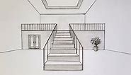 How to draw stairs in perspective