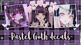 Pastel Goth Anime Icon decals/decal Ids | For your Royale high journal, Bloxburg, Etc. owo