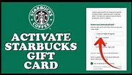 How to Activate Starbucks Gift Card Online 2024? Use Starbucks Gift Card