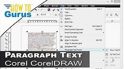How to use Paragraph Text Frames CorelDRAW Corel Draw Text Tutorial