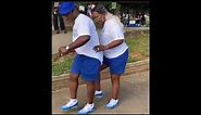 Cute black couple in matching clothes dancing to best of me by anthony hamilton