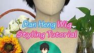 How to style Dan Heng cosplay wig #danheng #starrail #honkai #tutorial #miccostumestutorial #fyp