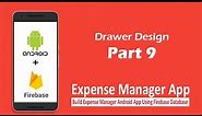 Expense Manager App - Part 9 | Drawer Design