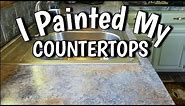 How to Paint Countertops - SUPER EASY RENOVATION - $65 DIY Budget Friendly Kitchen Update