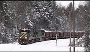 Classic GE U30C's on the Lake Superior and Ishpeming Railroad -LS&I, old school GE U30C locomotives-