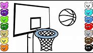 Basketball Game & Ball | Coloring Pages for Toddlers