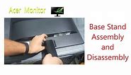 Acer KA220HQ Computer Monitor Base Assembly and disassembly/Acer monitor stand removal