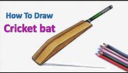 How to Draw Cricket Bat Step by Step (Very Easy)