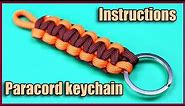 Paracord keychain instructions two colors. Paracord keychain ideas diy. Cobra Stitch.