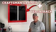 Craftsman 28" Wall Cabinet + Craftsman Versatrack = Winning!