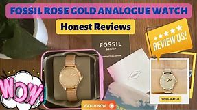 Review of Fossil Women Rose-Gold Toned Laney Straps Analogue Watch BQ3392 || Knowledge Matters