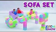 Making of Sofa Sets with Building Blocks | Building Blocks for Children | Blocks for kids
